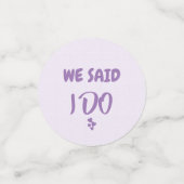 Hochzeitsempfang Lila und Lilac-Herztisch Konfetti (Klein Vorderseite)