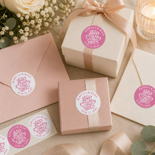 Hochzeitsempfang - Love is in the Air Runder Aufkleber