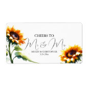 Hochzeitsempfang Mini Champagne Label Gefallen (Vorne)