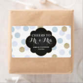 Hochzeitsempfang Mini Champagne Label Polka Dots (Insitu)