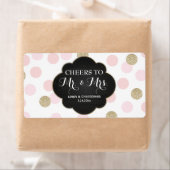 Hochzeitsempfang Mini Champagne Label Polka Dots (Insitu)