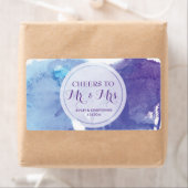 Hochzeitsempfang Mini Champagne Label Wasserfarbe (Insitu)