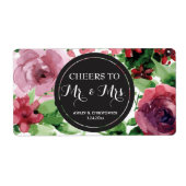 Hochzeitsempfang Mini Champagner-Label Floral (Vorne)