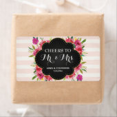 Hochzeitsempfang Mini Champagner-Label Floral (Insitu)