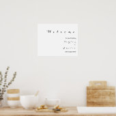 Hochzeitsempfang Minimal Moderne Typografie Poster (Küche)