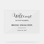 Hochzeitsempfang Minimalistisch Hochzeitsempfang Acrylschild (Vorderseite)