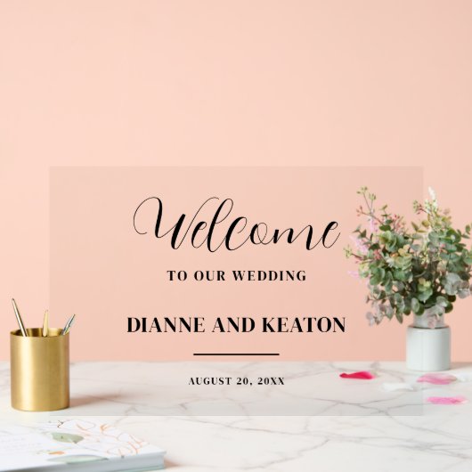 Hochzeitsempfang Minimalistisch Hochzeitsempfang Acrylschild (Hochzeit)