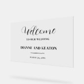 Hochzeitsempfang Minimalistisch Hochzeitsempfang Acrylschild (Winkel)