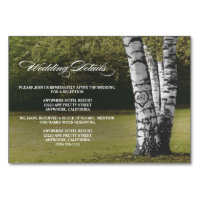 Hochzeitsempfang mit Birkenbaum + Hotelkarten