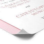 Hochzeitsempfang mit Blush-Pampas boho Poster (Ecke)