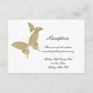 Hochzeitsempfang mit Doppelring Begleitkarte