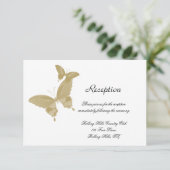Hochzeitsempfang mit Doppelring Begleitkarte (Stehend Vorderseite)