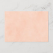 Hochzeitsempfang mit elegantem, rosa Flora-Flair Begleitkarte (Rückseite)