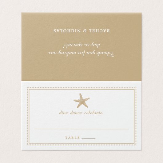 Hochzeitsempfang mit Gold Sand Graceful (Außenseite Aufgefaltet)