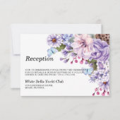 Hochzeitsempfang mit Lila Wasser Einladung (Vorderseite)