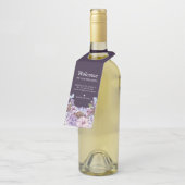 Hochzeitsempfang mit Lila Wasserfarbe Flaschenanhänger (Angewinkelt)