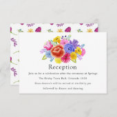 Hochzeitsempfang mit mexikanischer Wasserfarbe Begleitkarte (Vorne/Hinten)