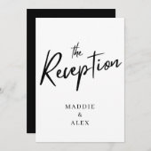 Hochzeitsempfang mit moderner Schrift Save The Date (Vorne/Hinten)