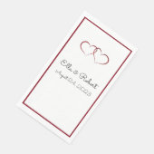 Hochzeitsempfang mit Monogramm Papier Napkins Serviette (Ecke)