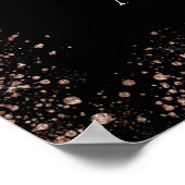 Hochzeitsempfang mit schwarzer Rose, Goldmedaille  Poster (Ecke)