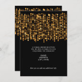 Hochzeitsempfang Moderne goldene Lichter Einladung (Vorne/Hinten)