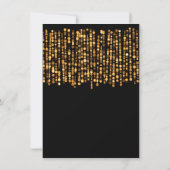 Hochzeitsempfang Moderne goldene Lichter Einladung (Rückseite)
