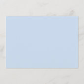 Hochzeitsempfang | Monogram Blue Gingham Begleitkarte (Rückseite)