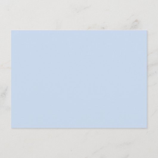 Hochzeitsempfang | Monogram Blue Gingham Begleitkarte (Rückseite)