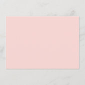 Hochzeitsempfang | Monogram Coral Gingham Begleitkarte (Rückseite)