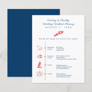 Hochzeitsempfang Montauk NY Zeitplan Terminplan De Begleitkarte
