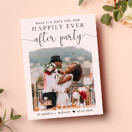 Hochzeitsempfang nach dem Party Foto Save the Date Ankündigungspostkarte