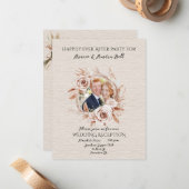 Hochzeitsempfang nach dem Party Mitteilungskarte (Vorderseite/Rückseite Beispiel)