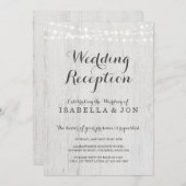 Hochzeitsempfang nur Einladung, rustikale Romantik Einladung (Vorne/Hinten)