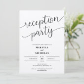 Hochzeitsempfang-Party Einladung (Stehend Vorderseite)