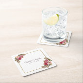 Hochzeitsempfang Party Elegant Rechteckiger Pappuntersetzer (Vor Ort)