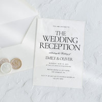Hochzeitsempfang Party Eleganter Schwarzer Text lö