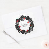 Hochzeitsempfang Probe Elegante Porto Quadratischer Aufkleber (Umschlag)