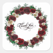 Hochzeitsempfang Probe Elegante Porto Quadratischer Aufkleber (Vorderseite)