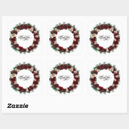 Hochzeitsempfang Probe Elegante Porto Quadratischer Aufkleber (Blatt)