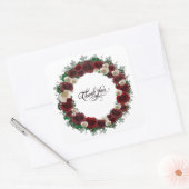 Hochzeitsempfang Probe Elegante Porto Quadratischer Aufkleber (Umschlag)