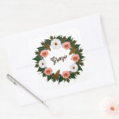 Hochzeitsempfang Probe Elegante Porto Quadratischer Aufkleber (Umschlag)