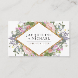 Hochzeitsempfang Rose Goldenes Land Kunst Begleitkarte
