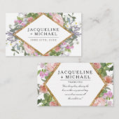 Hochzeitsempfang Rose Goldenes Land Kunst Begleitkarte (Vorne/Hinten)