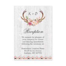 Hochzeitsempfang rustikale antler Wood Boho Dekora