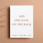 Hochzeitsempfang Save the Date Ankündigung