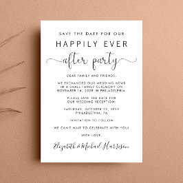 Hochzeitsempfang Save the Date Ankündigung