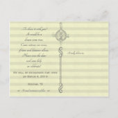 Hochzeitsempfang Save the Date Ankündigungspostkarte (Rückseite)