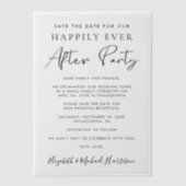 Hochzeitsempfang Save the Date Pergament Einladungen (Vorderseite)