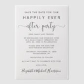 Hochzeitsempfang Save the Date Pergament Einladungen (Vorderseite)