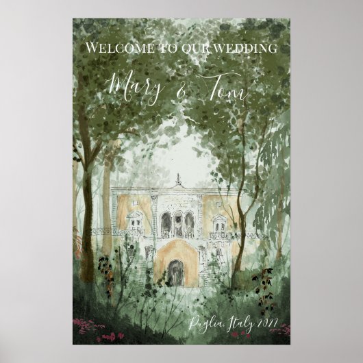 Hochzeitsempfang - Schloss Traumhaft Poster (Vorne)